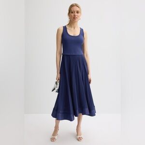 Claudie Pierlot’s Navy Blue Tradi Pleated Gown